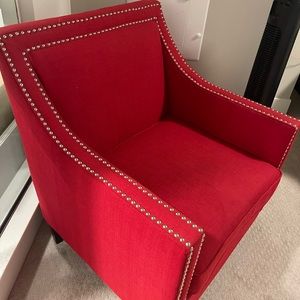 Red chair in excellent condition